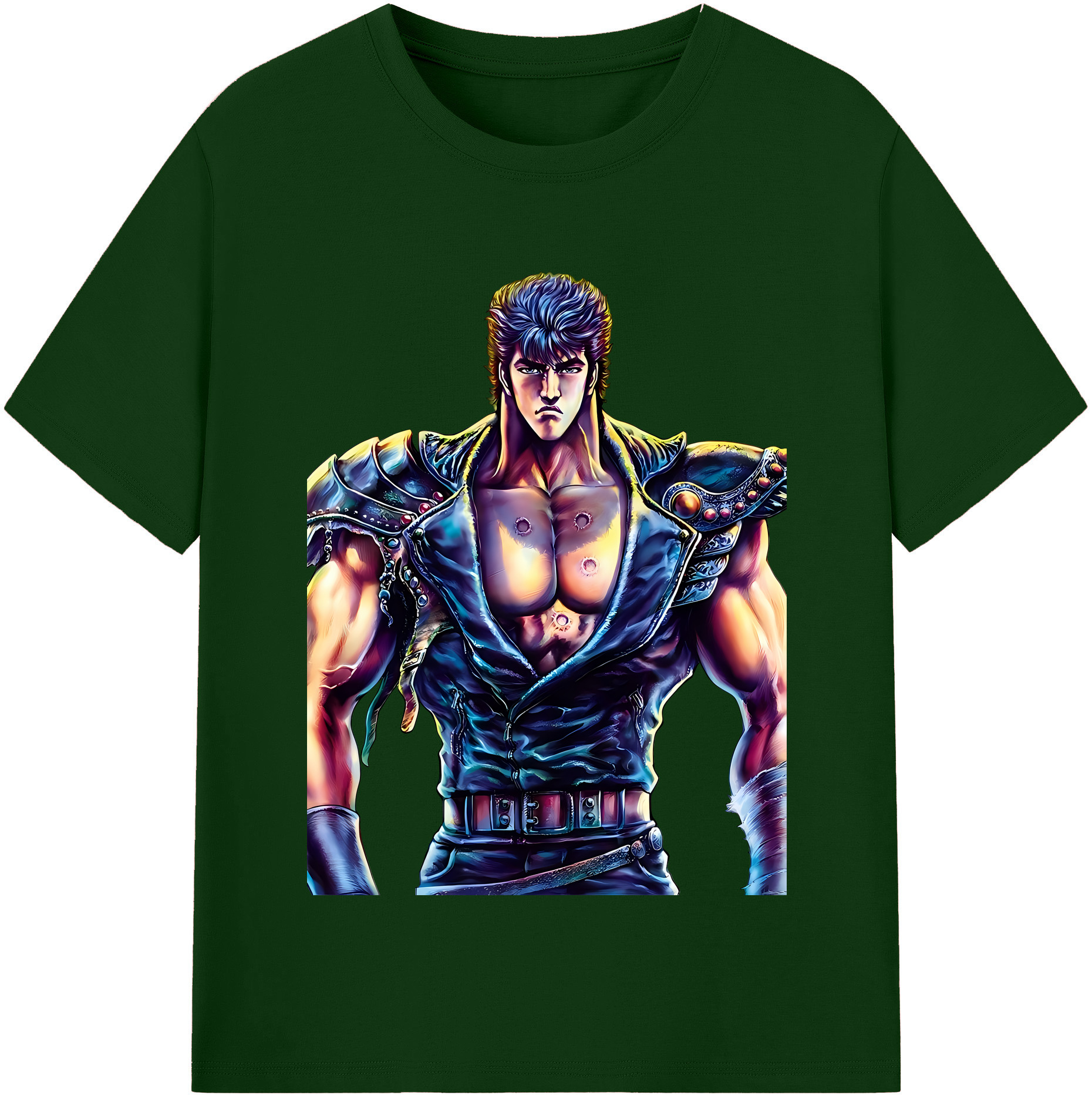 （画像用） 北斗の拳 Fist of the North Star 綿100％半袖Tシャツ（フロントプリント）